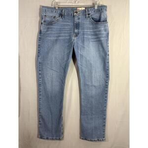 Wrangler Mens Slim Straight Stretch Jeans 36x30 Light Wash Premium Comfort Line